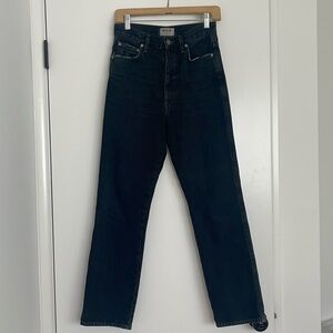 Agolde Pinch Waist High Rise Kick in Pepper washed black 25 26